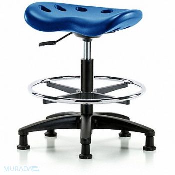 BLUE RIDGE ERGONOMICS Tractor Stool 300 lb Cap. Blue, 797PZ6