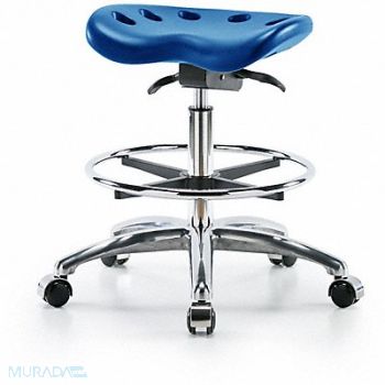 BLUE RIDGE ERGONOMICS Tractor Stool 300 lb Cap. Blue, 797R03
