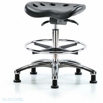 BLUE RIDGE ERGONOMICS Tractor Stool 300 lb Cap. Black, 797R04