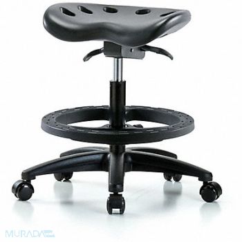 BLUE RIDGE ERGONOMICS Tractor Stool 300 lb Cap. Black, 797R10