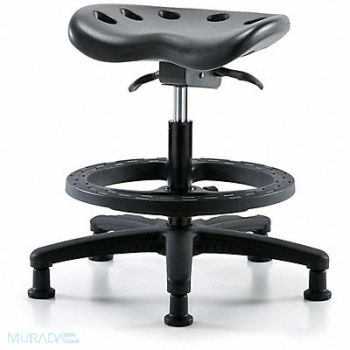 BLUE RIDGE ERGONOMICS Tractor Stool 300 lb Cap. Black, 797R12