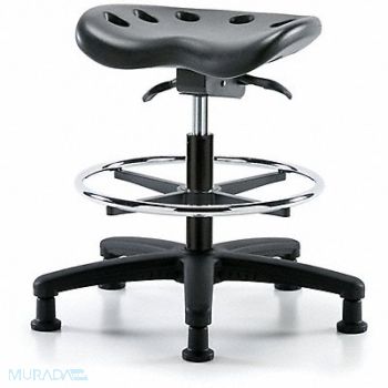 BLUE RIDGE ERGONOMICS Tractor Stool 300 lb Cap. Black, 797R16