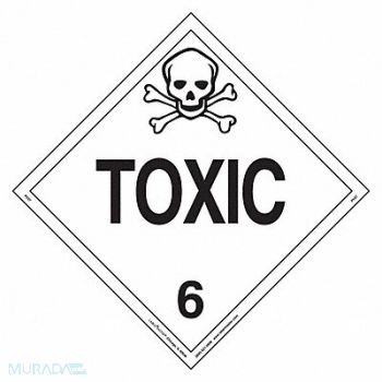 LABELMASTER DOT Container Placard Message Toxic PK25, 807CN5