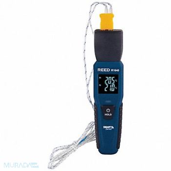 REED INSTRUMENTS Thermocouple Thermometer 2 Channels, 798FP9
