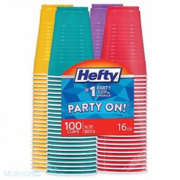 Hefty Plastic Cups 16 oz Assorted PK400, 43PK12
