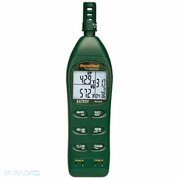 EXTECH Temp/Humdty Mtr 0 to 100 per Rel Hum Rng, 6RGN7