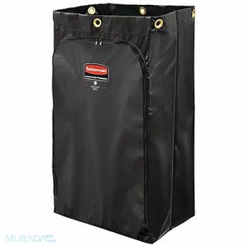 RUBBERMAID COMMERCIAL PRODUCTS Janitorial Cart Vinyl Bag 34 gal Cap Blk, 124T20