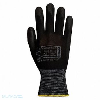 SUPERIOR GLOVE 13ga Blk Nylon PU Palm 11 PK12, 33TZ72