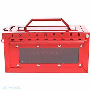 MASTER LOCK Group Lockout Box Red 5-43/64 H, 53JH79