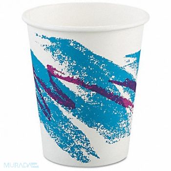 DART Disp Hot Cup 10 oz WH/GR/PUR Jazz PK1000, 392C45
