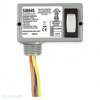 FUNCTIONAL DEVICES INC / RIB Prewired Rocker Switch SPDT 20A@277VAC, 21AM52