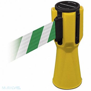 TENSABARRIER Tensacone Topper Yellow Belt Green/White, 3YJC2