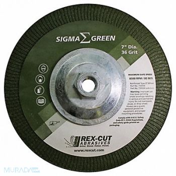 REX CUT Grinding Wheel 7 x 5/8-11 36 Grit, 65HM86