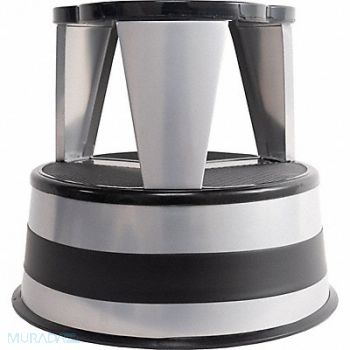 CRAMER Office Step Stool 14-1/2inH 350lb Silver, 8A811