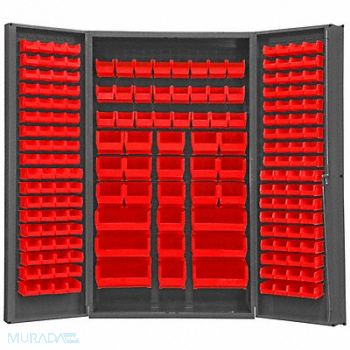 DURHAM MFG K4896 Bin Cabinet 84 x48 x24 Gray 192RedBns, 36FC85