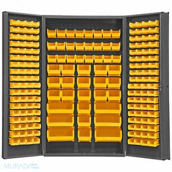 DURHAM MFG K4896 Bin Cabinet 84 x48 x24 Gray 192YlwBns, 3NYN9