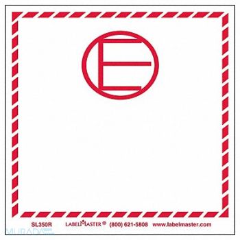 LABELMASTER Dangers Good Excepted Qtys Label PK500, 35ZL16