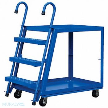GRAINGER APPROVED Stock Picking Ladder Cart 35-1/2 in H, 4ZD41