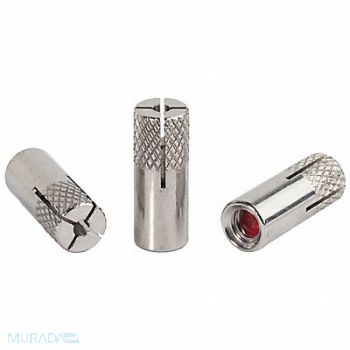 RED HEAD Drop-In Anchor No-Flange 1/4-20 SS PK100, 2G476