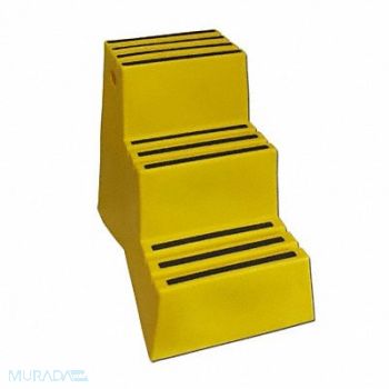 DPI J4025 Step Stand 3 Steps Polyethylene Yellow, 38GT99