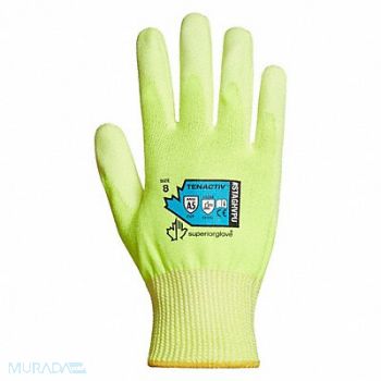 SUPERIOR GLOVE Polyurethane Knit Glove Hi Viz 12 PR, 214YZ5