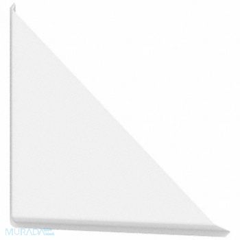 AMERICAN LOUVER Corner Air Diverter Triangle Plastic, 54ZF58