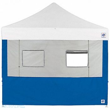 E-Z UP Food Booth Sidewall Blue 10 ft W 10 ft H, 800J41