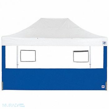 E-Z UP Food Booth Sidewall Blue 15 ft W 15 ft H, 800J60