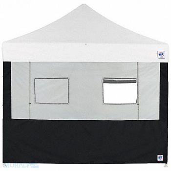 E-Z UP Food Booth Sidewall Black 8 ft W 8 ft H, 800J70