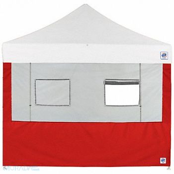 E-Z UP Food Booth Sidewall Red 8 ft W 8 ft H, 800J73