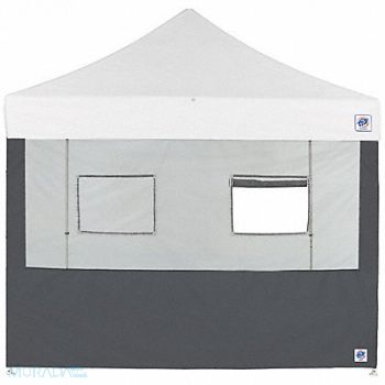 E-Z UP Food Booth Sidewall Gray 8 ft W 8 ft H, 800J74