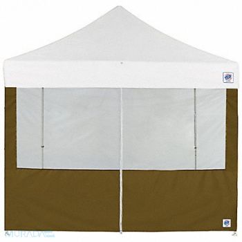 E-Z UP Food Booth Middle Zipper Sidewall Green, 800J82