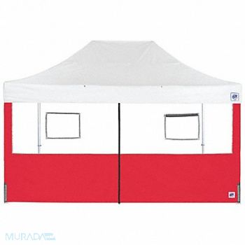 E-Z UP Food Booth Middle Zipper Sidewall Red, 800J90
