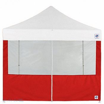 E-Z UP Food Booth Middle Zipper Sidewall Red, 800J96