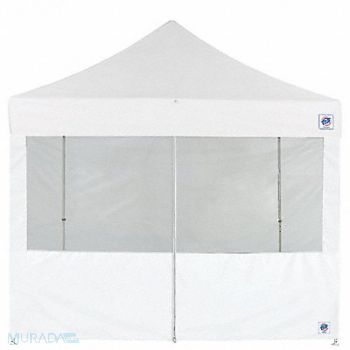 E-Z UP Food Booth Middle Zipper Sidewall White, 800J98