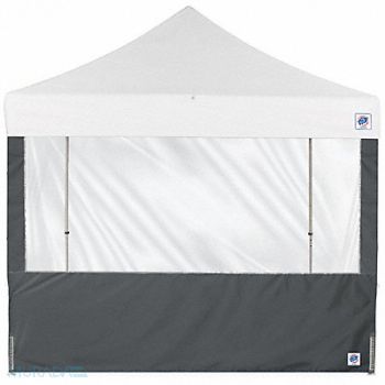 E-Z UP Panorama Sidewall Gray 8 ft W 8 ft H, 800JD5