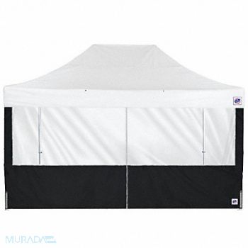 E-Z UP Panorama Middle Zipper Sidewall Black, 800JE3