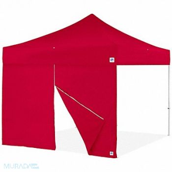 E-Z UP Food Booth Middle Zipper Sidewall Red, 800JG0