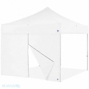 E-Z UP Food Booth Middle Zipper Sidewall White, 800JG4