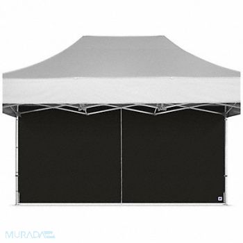 E-Z UP Middle Zipper Sidewall Black15 ft H, 800JH8