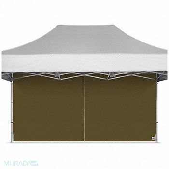 E-Z UP Middle Zipper Sidewall Green 15 ft H, 800JH9