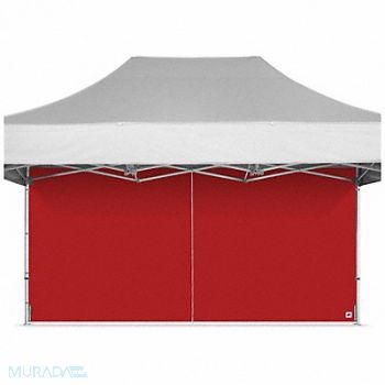 E-Z UP Middle Zipper Sidewall Red 15 ft H, 800JJ1
