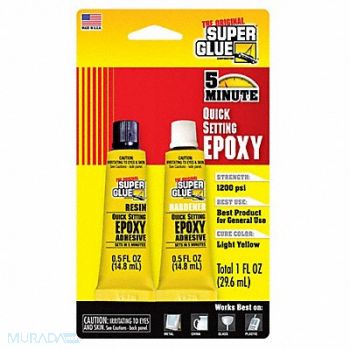 SUPER GLUE Epoxy Adhesive Tube 1 1 Mix Ratio, 3EHR5