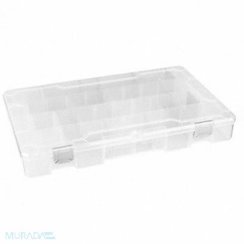 FLAMBEAU K4974 Adj Comprt Bx Dbl Translucent 1 15/16 in, 30C439