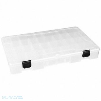 FLAMBEAU K4974 Adj Comprt Bx Dbl Translucent 1 15/16 in, 30C441