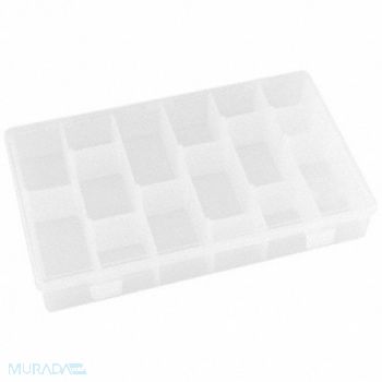 FLAMBEAU Adj Comprt Bx Snap-Shut Clr 1 3/4 in, 3KN91