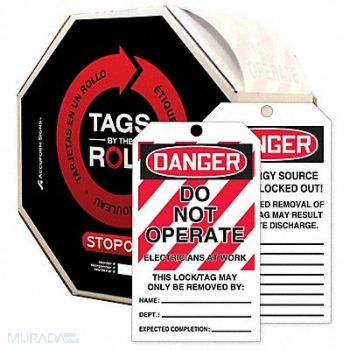 ACCUFORM Danger Tag By The Roll 6-1/4X3 PK100, 772K03