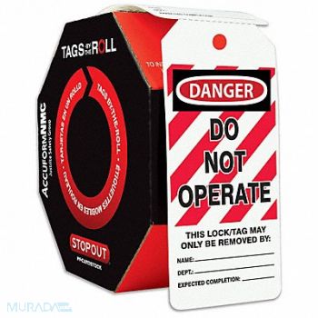 ACCUFORM Danger Tag By The Roll 6-1/4X3 PK250, 772R01