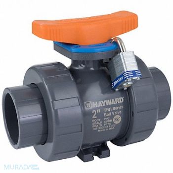 HAYWARD FLOW CONTROL Ball Valve PVC Ball 2 Pipe Full Port, 466H69