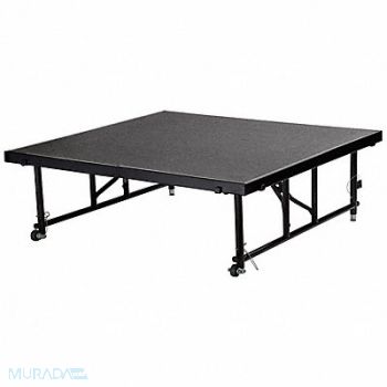 NATIONAL PUBLIC SEATING Carpeted Portable Stage Package 24 in H, 49CV77
